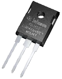 Discrete through-hole MOSFET in a TO-247 package (Infineon CoolSiC)