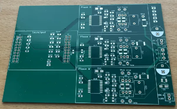 The V1 power board before assembly
