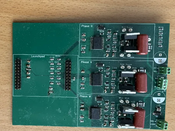 The V1 power board after assembly